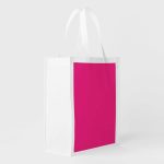 Bold hot pink wedding tote bag, perfect for eco-friendly celebrations, programs, favors, and reusable daily style.