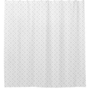 Modern shower curtain with transparent grid PNG overlay, perfect for digital artists and minimalist bathroom décor.
